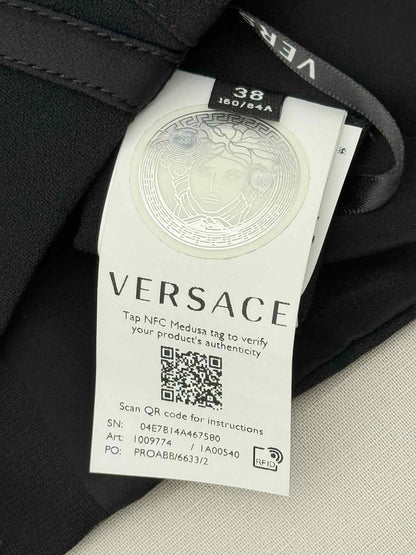 VERSACE Medusa Black Quilted Size US 2 Bustier