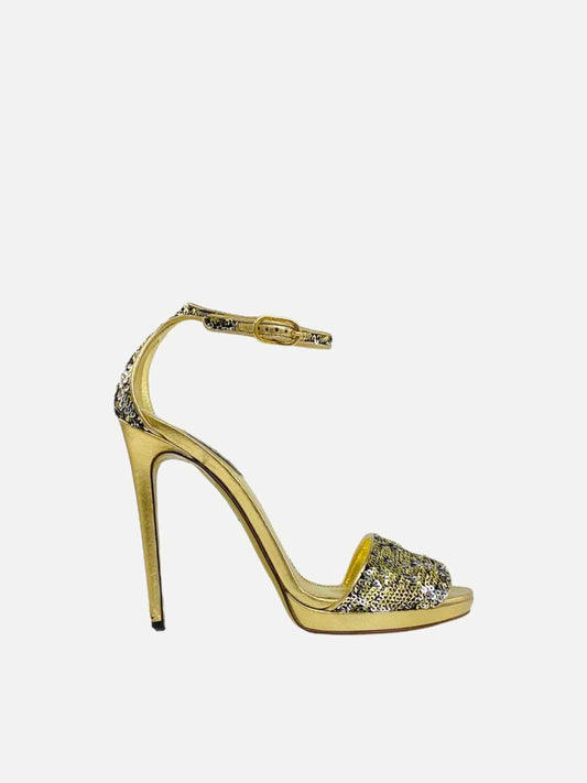 DOLCE & GABBANA Gold Size EU 40 Heeled Sandals