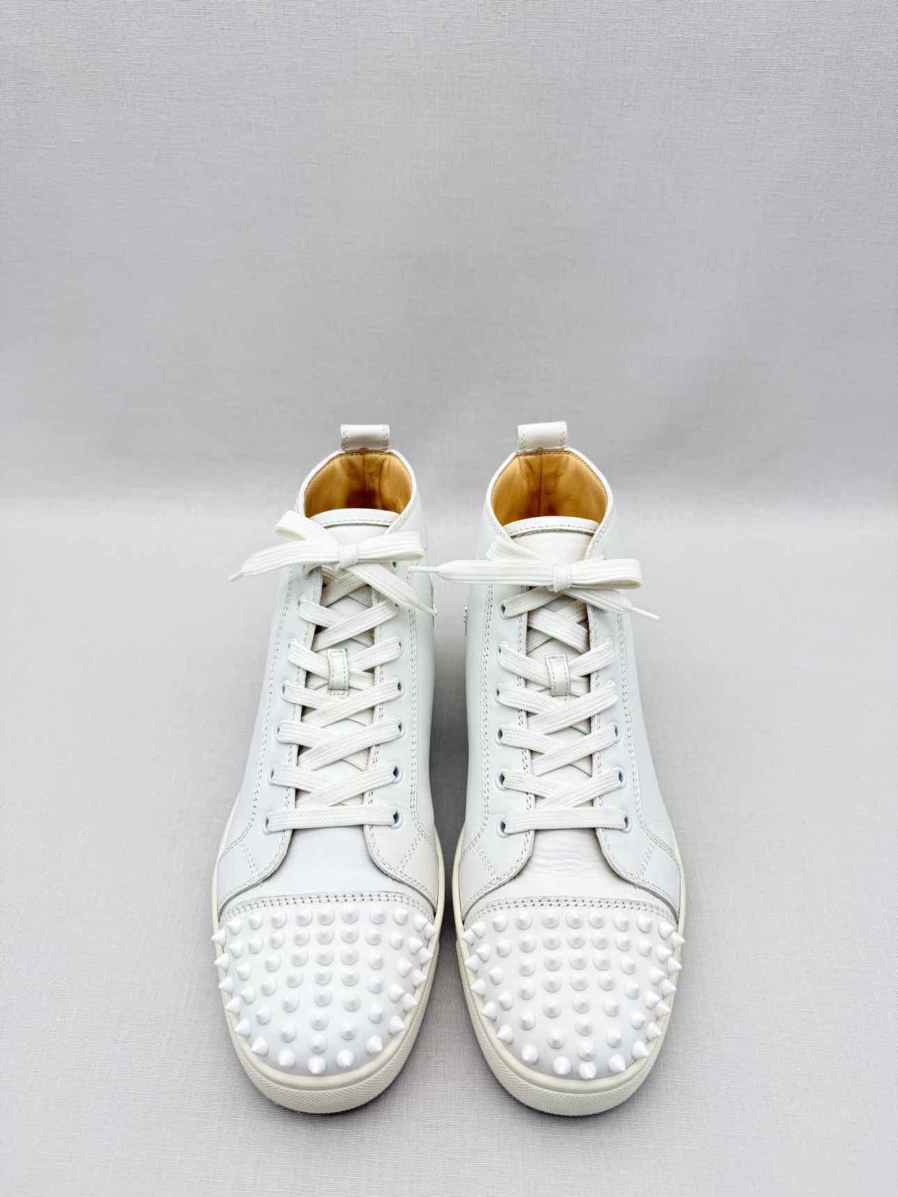 CHRISTIAN LOUBOUTIN White Spiked Size EU 42 Sneakers