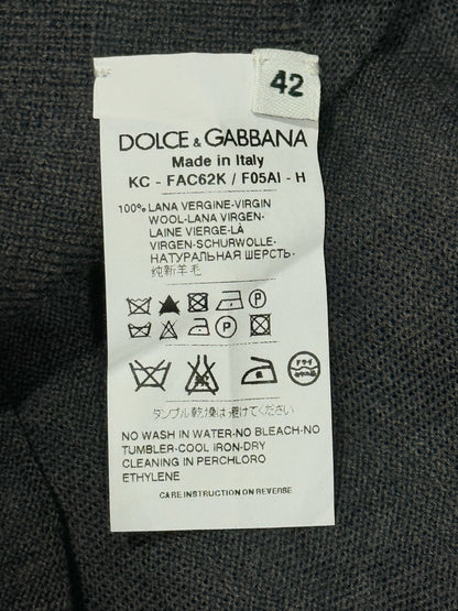 DOLCE & GABBANA Burgundy & Grey Size US 6 Cardigan