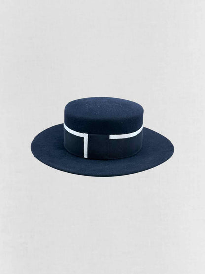 CHANEL Navy Blue CC Hat