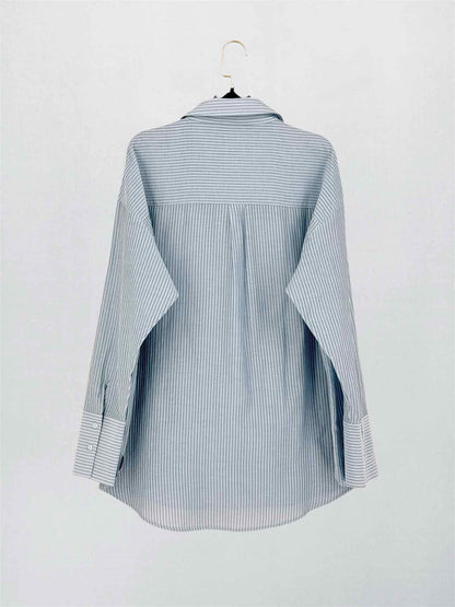 SOLEIL SOLEIL Blue Striped Size US 6/8 Outfit Set