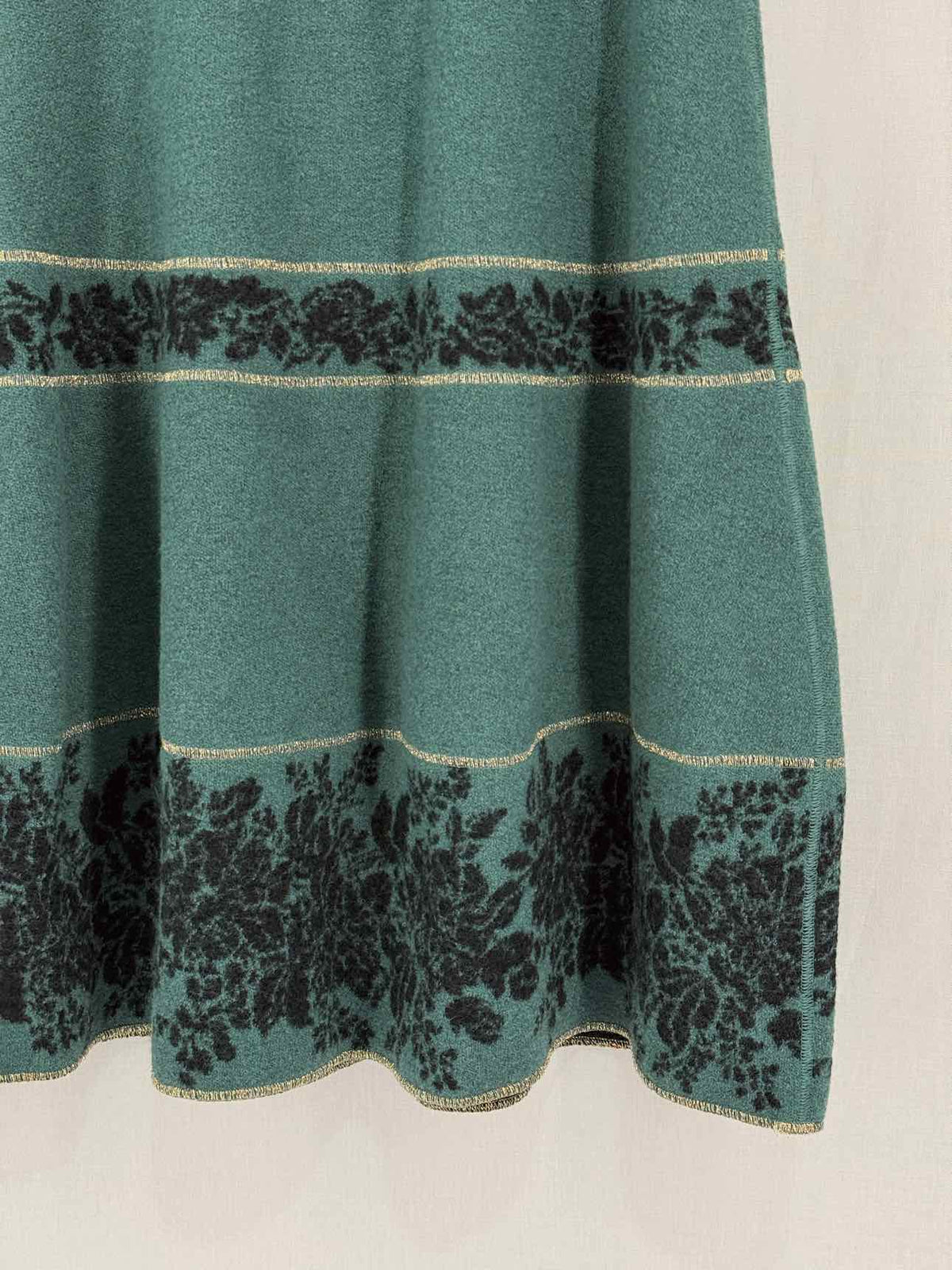KENZO Green & Black Size XLarge Knee Length Skirt