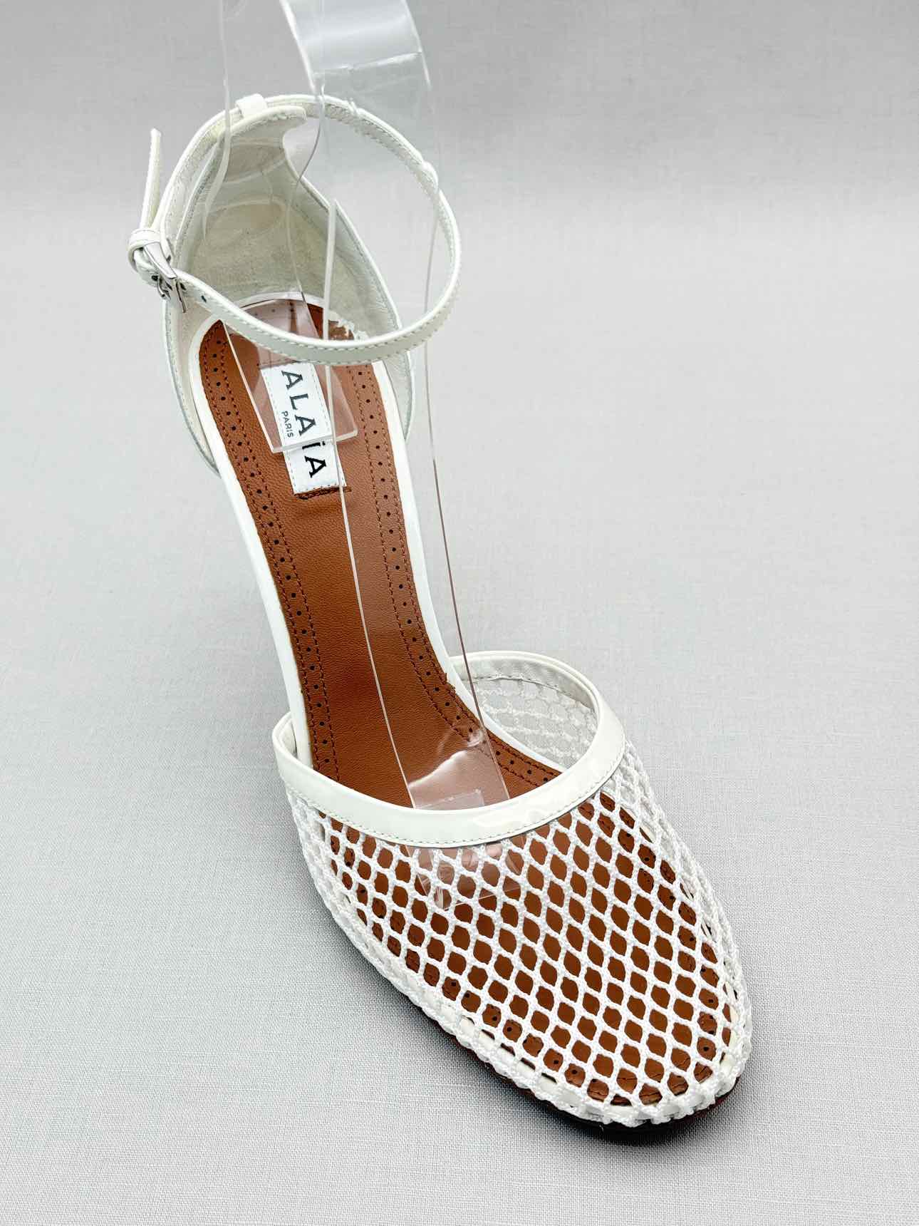 ALAIA Fishnet White Size EU 40 Heeled Sandals