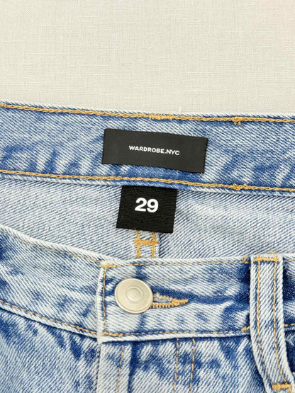 WARDROBE.NYC Blue Scallop Size 29 Midi Skirt