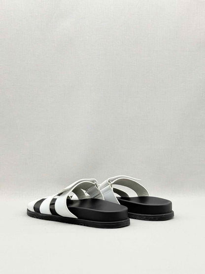 HERMES Chypre White Size EU 38.5 Sandals