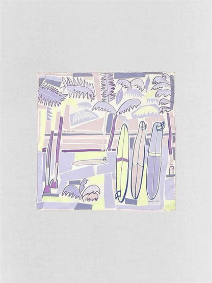 HERMES Purple Multicolor Scarf