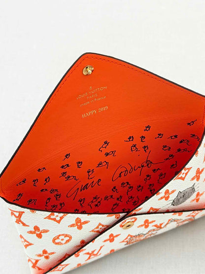 LOUIS VUITTON White Multicolor Monogram Clutch
