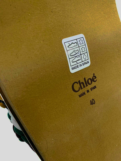 CHLOE Tan Multicolor Size EU 40 Slides