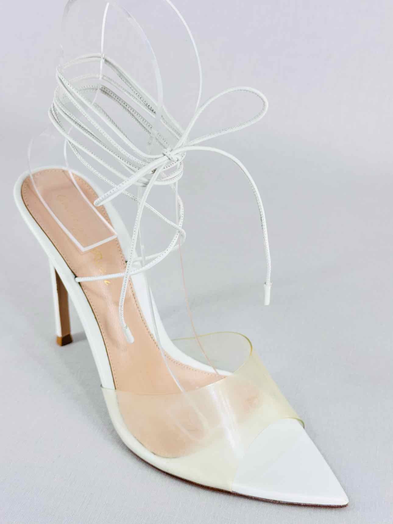 GIANVITO ROSSI Spice White Size EU 36.5 Heeled Sandals