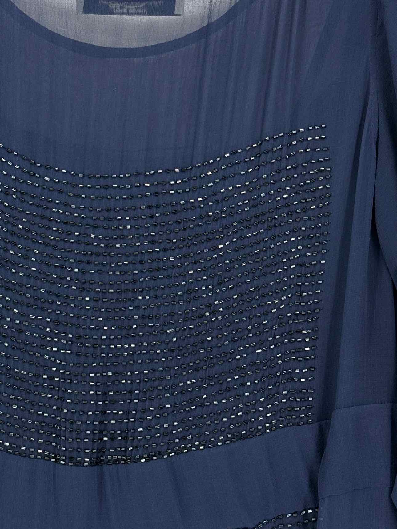 MARINA RINALDI Navy Blue Long Dress