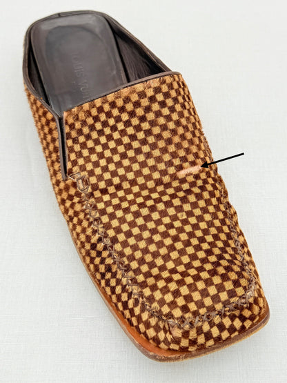 LOUIS VUITTON Brown & Beige Damier Size EU 11.5 Loafers