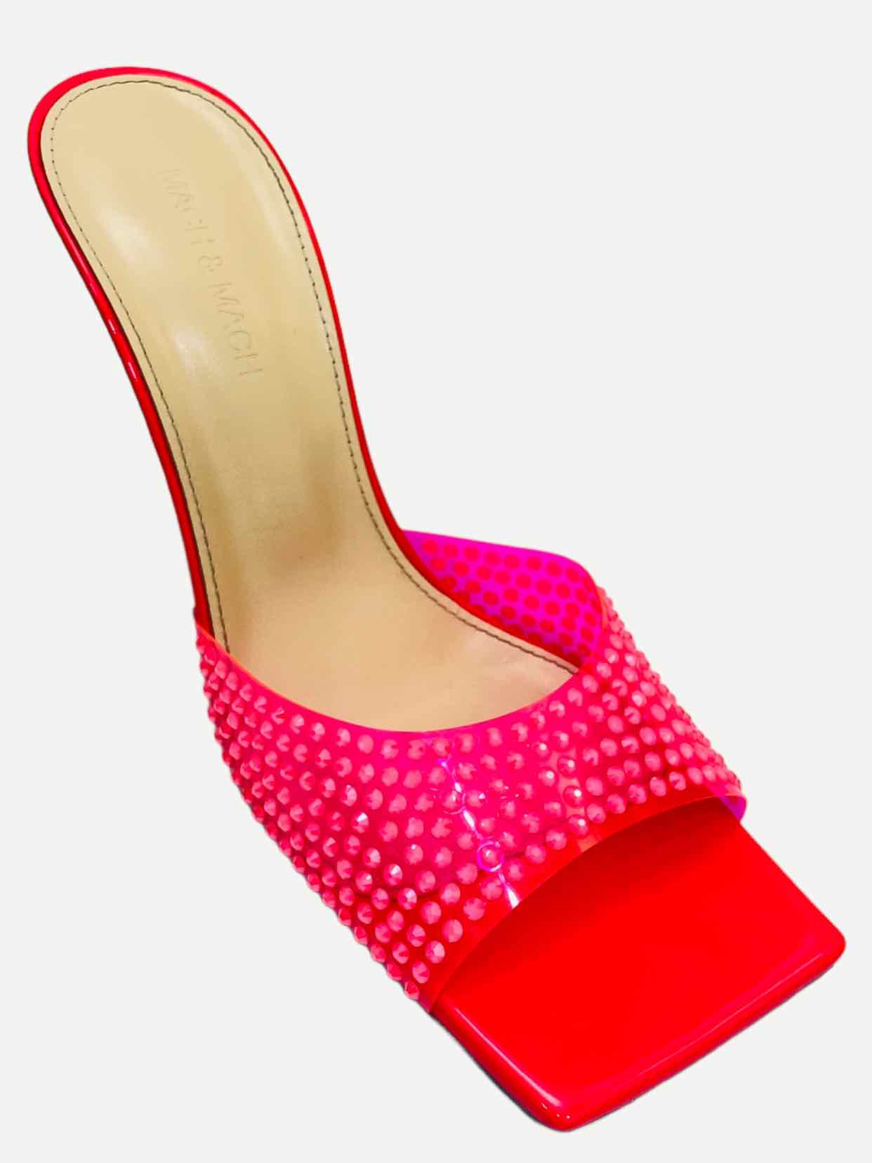 MACH & MACH Star Heel Pink Mules 39