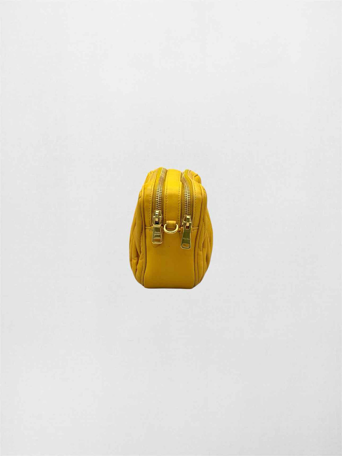 MIU MIU Double Zip Yellow Crossbody