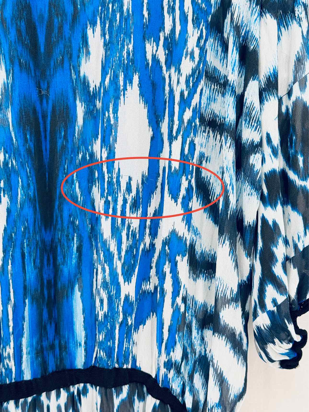 ROBERTO CAVALLI Blue Multicolor Size US 4 Blouse