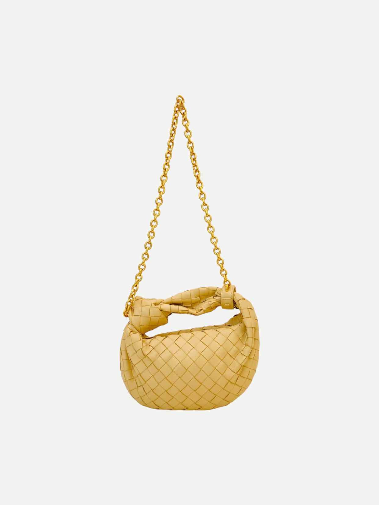 BOTTEGA VENETA Chain Jodie Beige Shoulder Bag