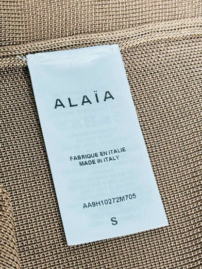 ALAIA Knitted Beige Size Small 2 PC Top