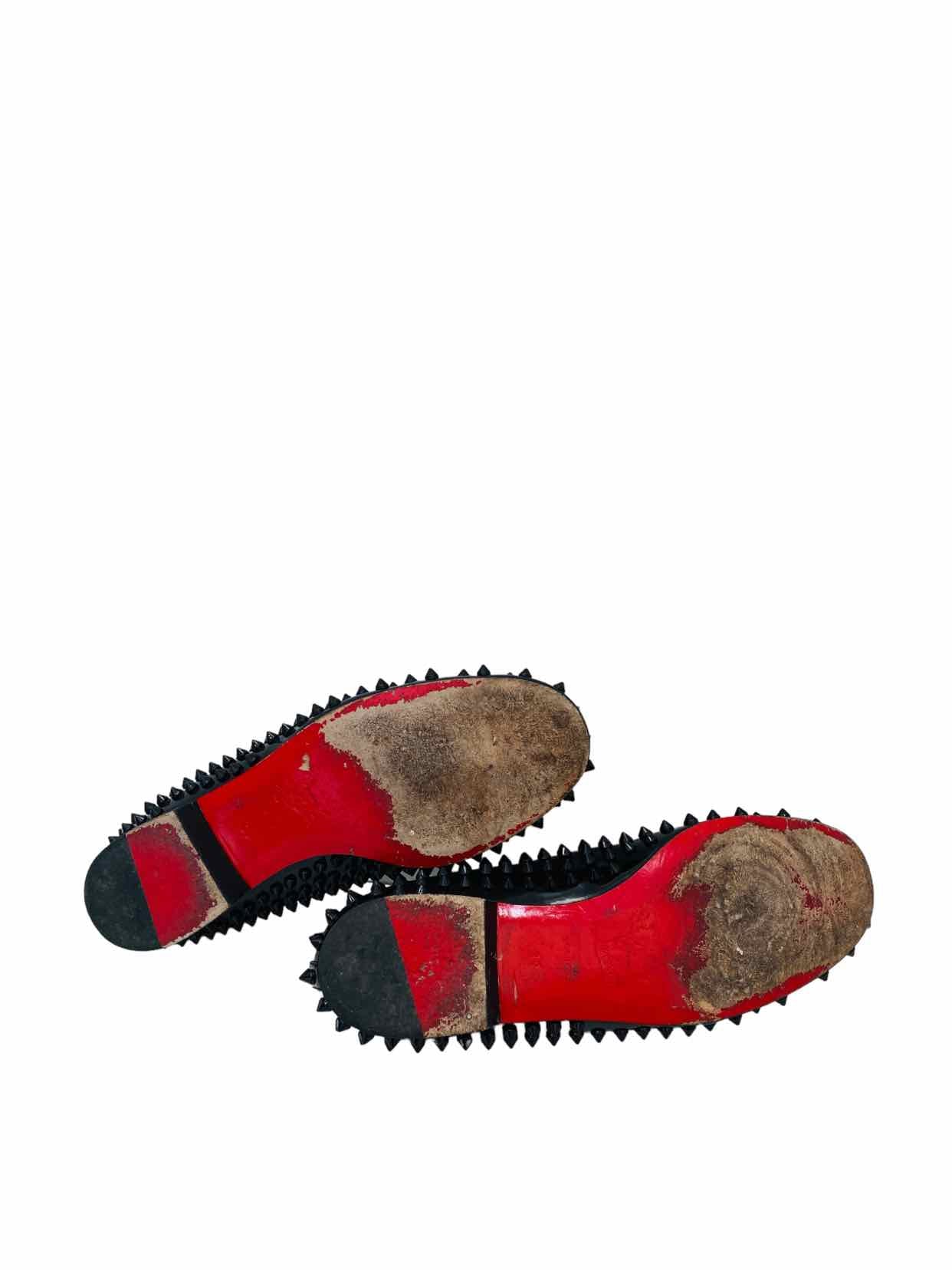 CHRISTIAN LOUBOUTIN Black Smoking Slippers