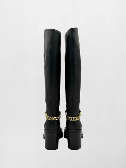 CHRISTIAN LOUBOUTIN Black Size EU 39 Knee High Boots