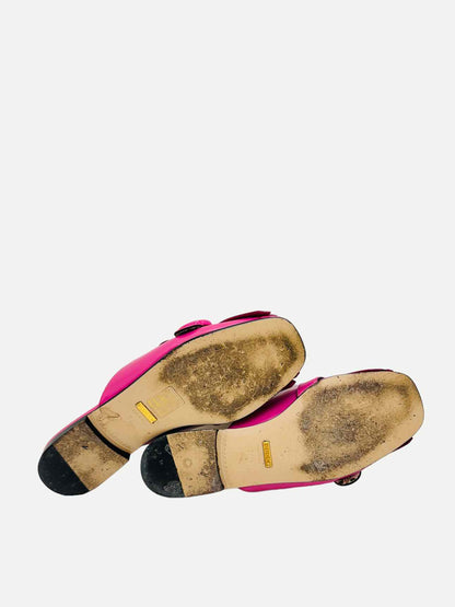 GUCCI Mule Fuchsia Flats 36.5