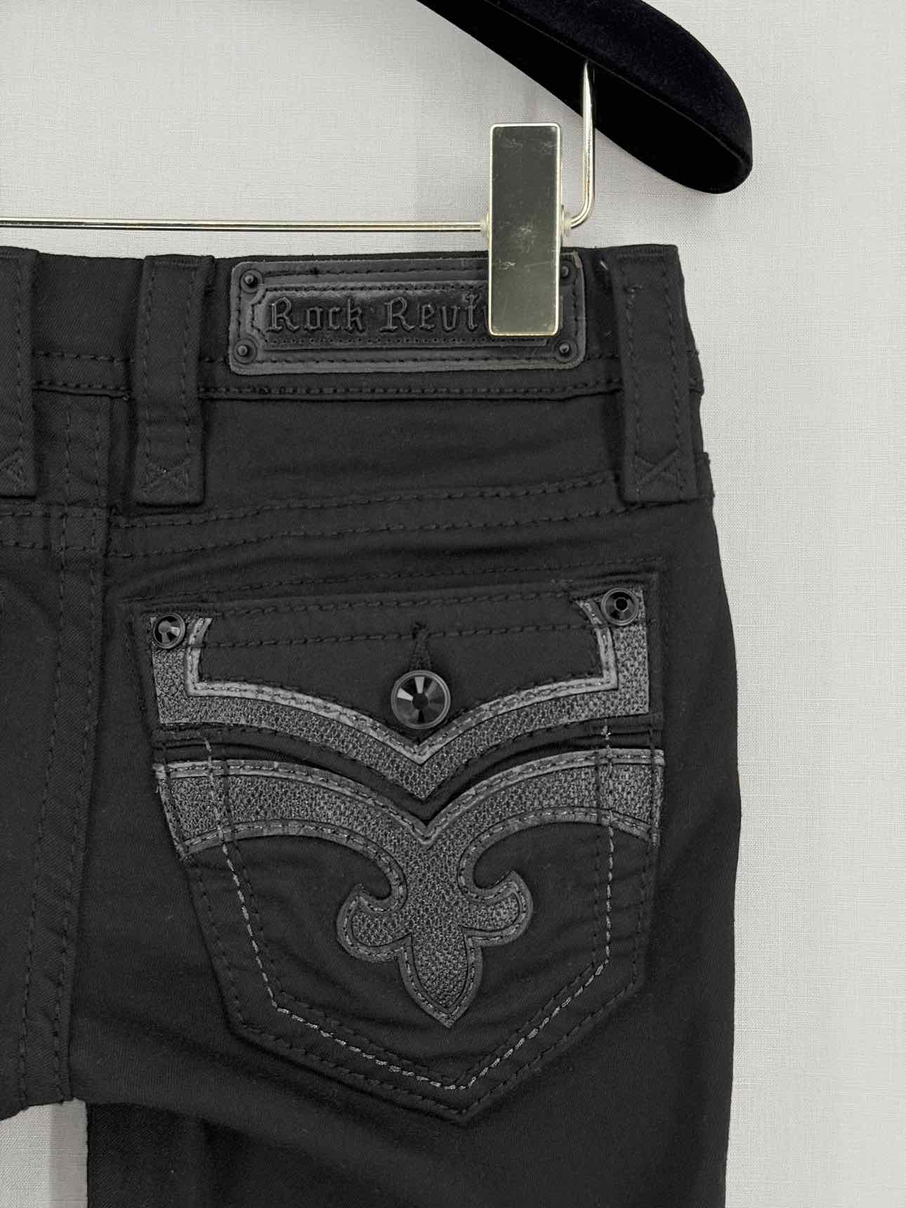 ROCK REVIVAL Raanan Skinny Black Size 25 Jeans