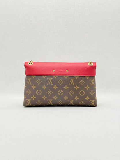 LOUIS VUITTON Pallas Chain Red Monogram Shoulder Bag