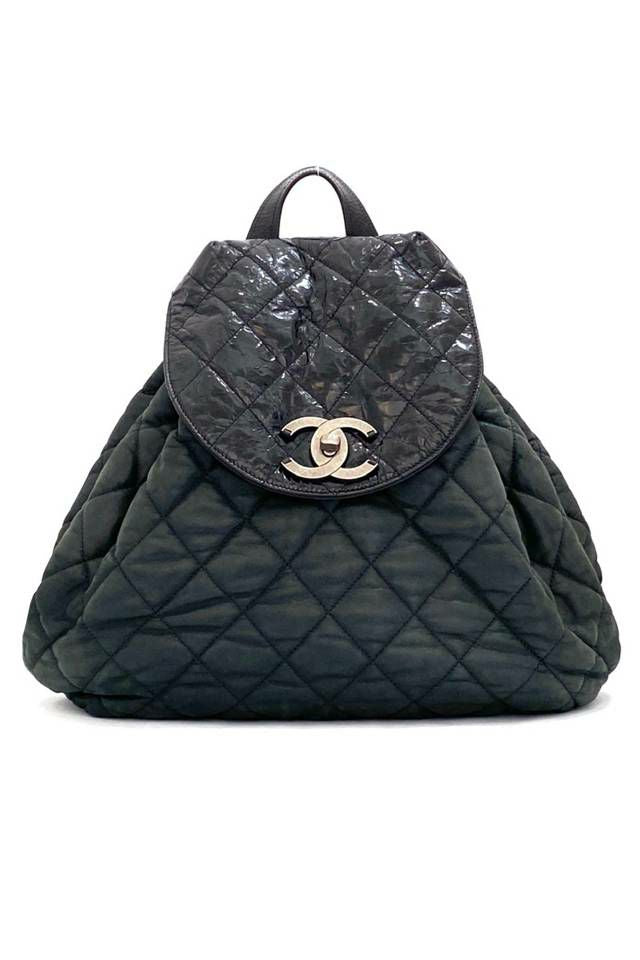 CHANEL Khaki & Black Backpack