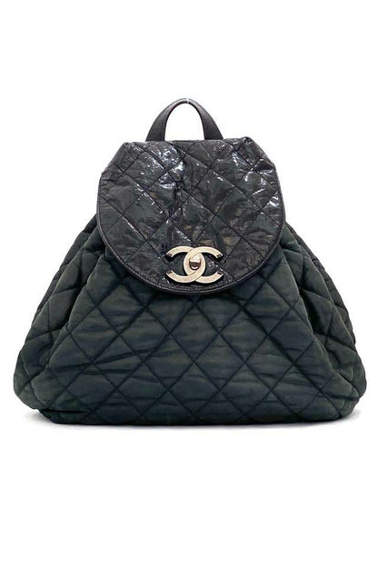CHANEL Khaki & Black Backpack