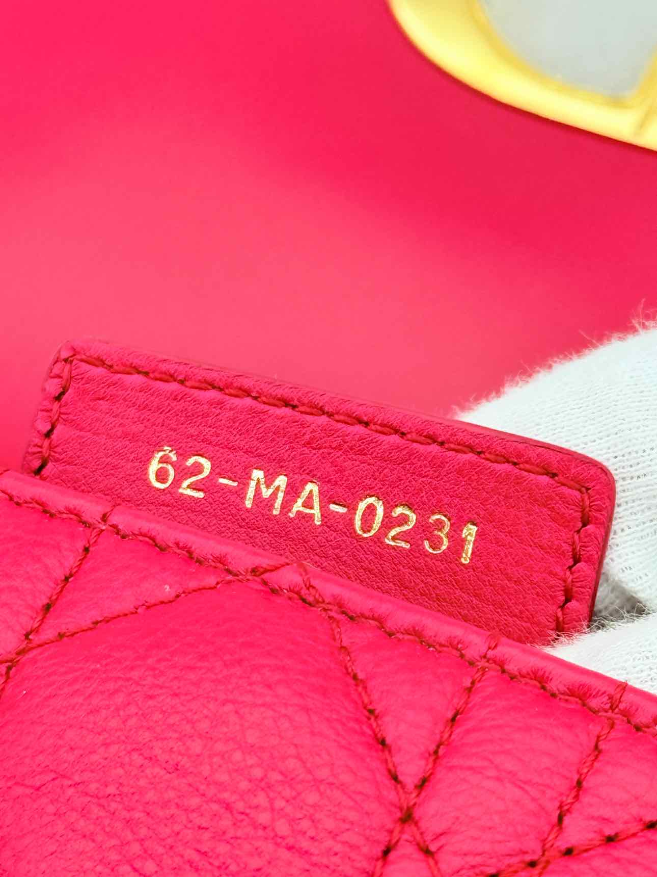 DIOR Caro Red Cannage Shoulder Bag