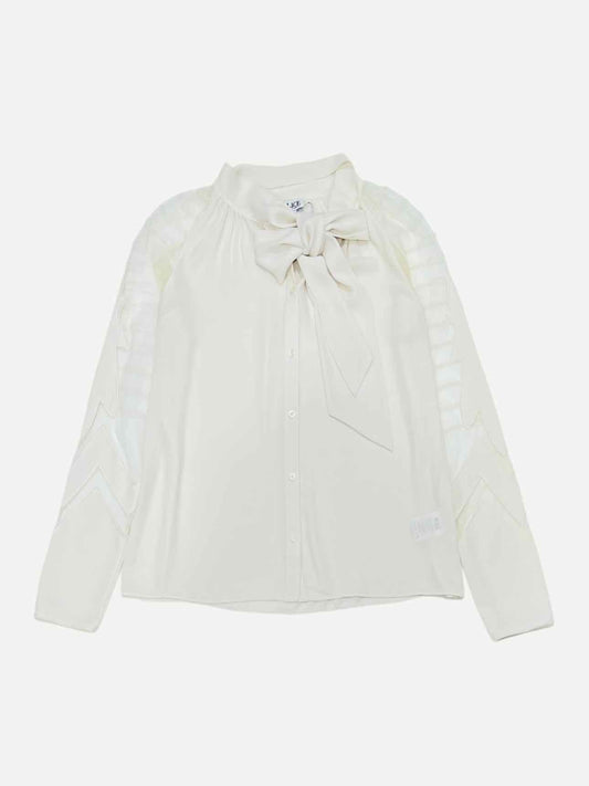 ALICE BY TEMPERLEY Neck Tie Off-white Blouse