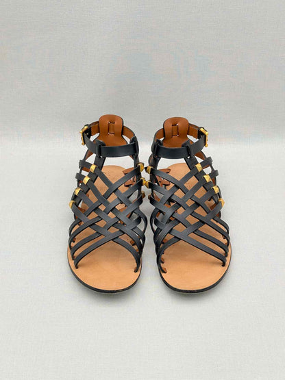 VALENTINO GARAVANI Rockstud Black Size EU 37.5 Sandals
