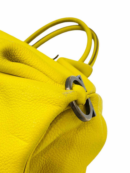 SALVATORE FERRAGAMO Gancini Yellow Tote Bag