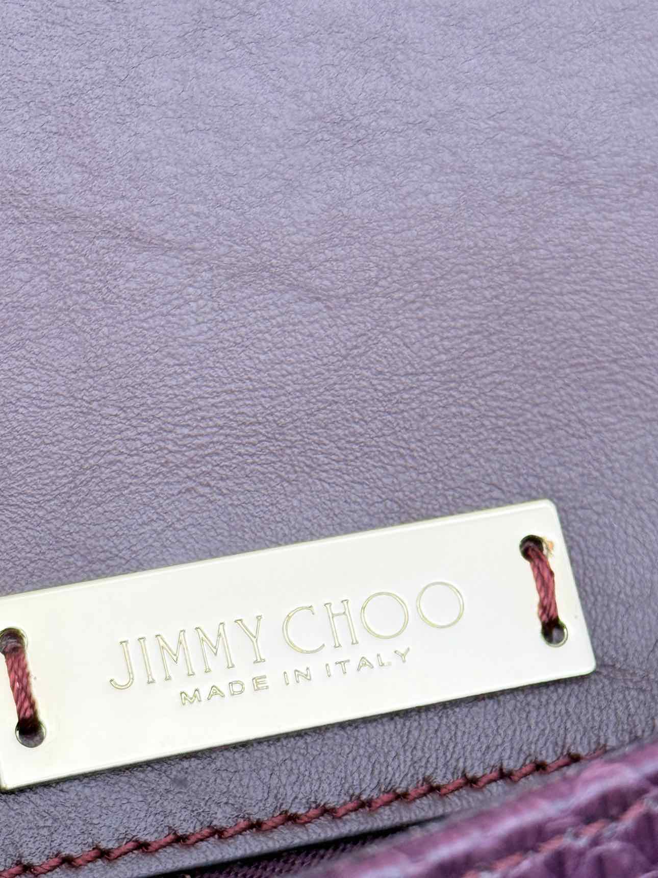 JIMMY CHOO Alara Burgundy Clutch