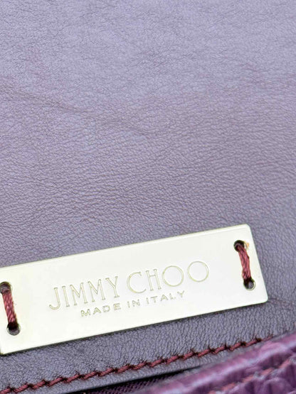 JIMMY CHOO Alara Burgundy Clutch