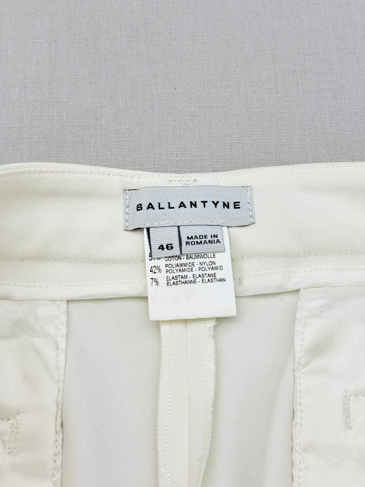 BALLANTYNE White Size US 10 Pants