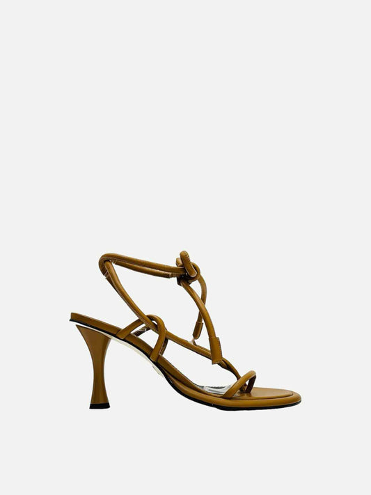 PROENZA SCHOULER Pipe Strappy Brown Heeled Sandals