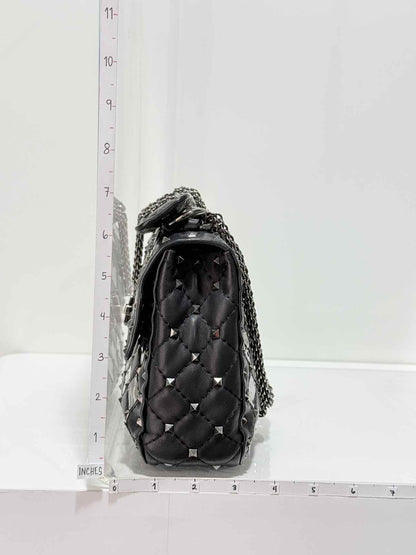 VALENTINO Rockstud Spike Black Shoulder Bag