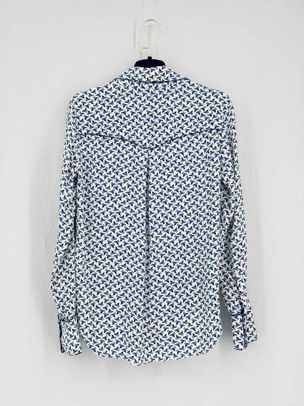 VERONICA BEARD Worth White Multicolor Size US 0 Blouse