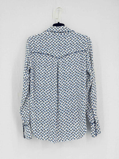 VERONICA BEARD Worth White Multicolor Size US 0 Blouse