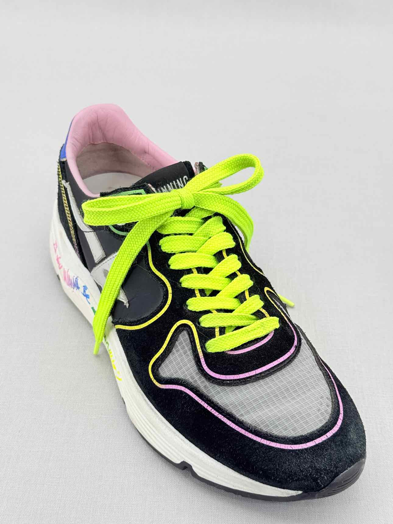 GOLDEN GOOSE Black Multicolor Size EU 37 Sneakers