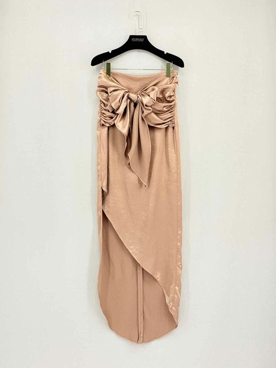 NO PISE LA GRAMA Metallic Brown Size US 6 Long Skirt