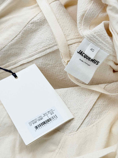 JACQUEMUS Le Papier Crema Size US 4 Midi Dress
