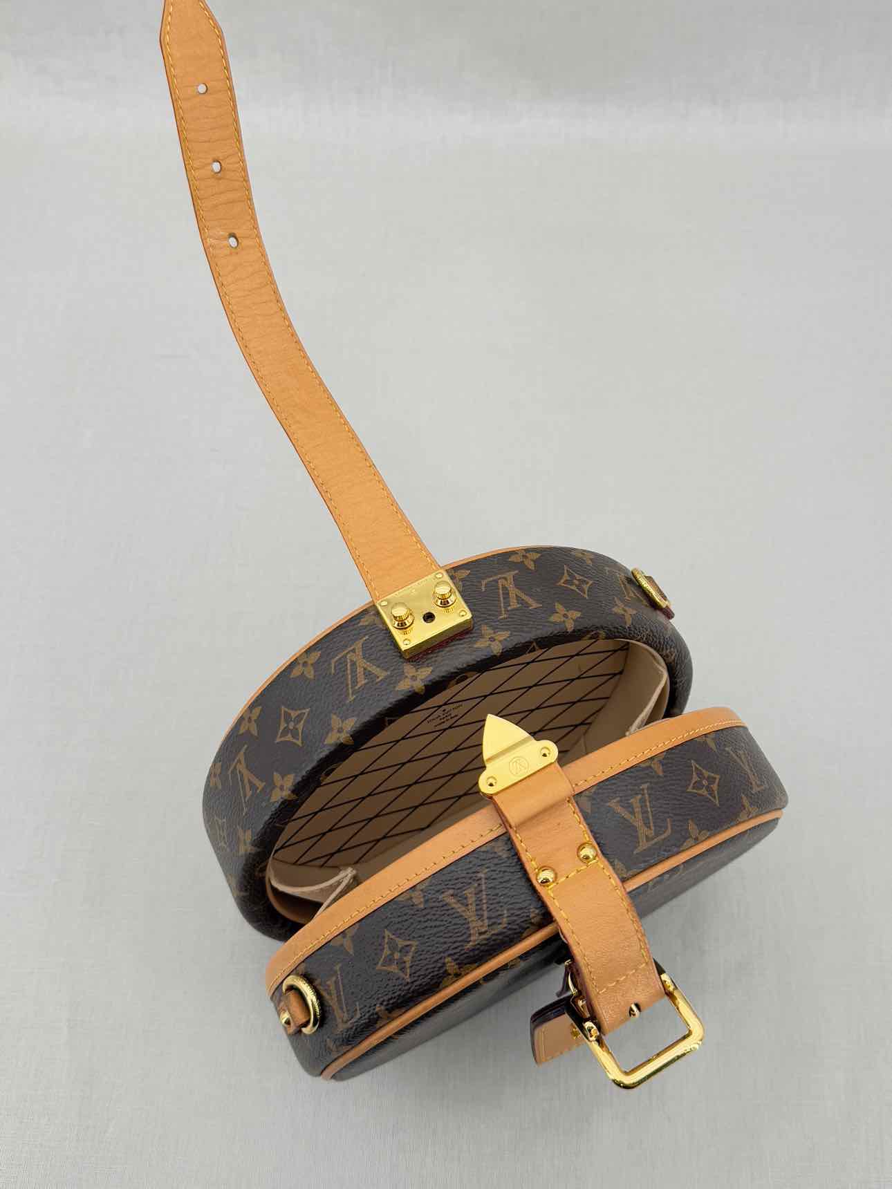 LOUIS VUITTON Petite Boite Chapeau Brown Top Handle
