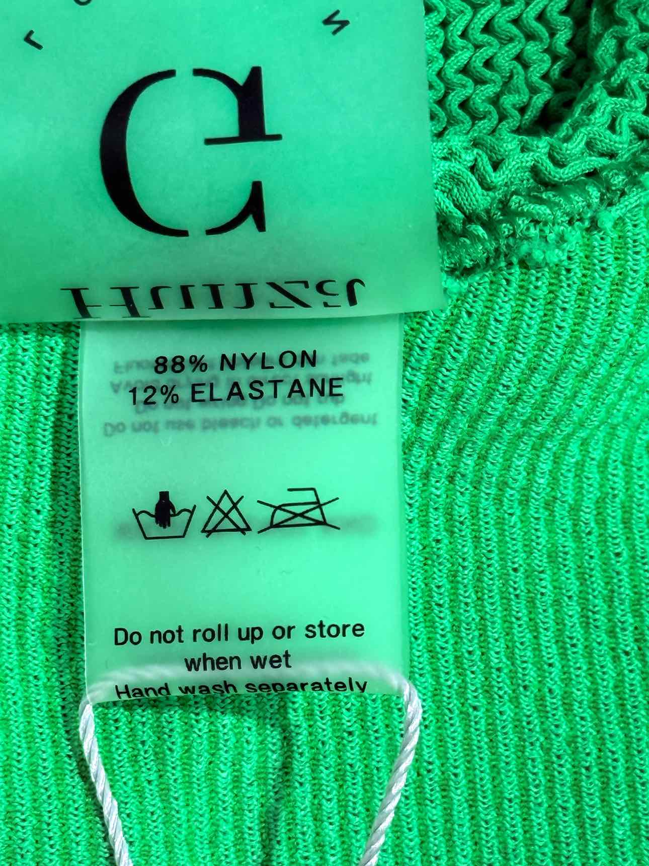 HUNZA G Bodycon Green Size One Size Short Dress