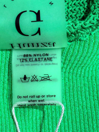 HUNZA G Bodycon Green Size One Size Short Dress