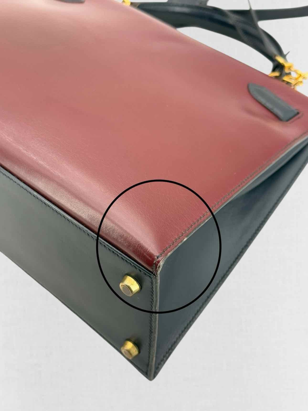 HERMES Vintage Tricolor Top Handle