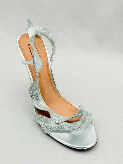 AQUAZZURA Silver Size EU 42 Heeled Sandals