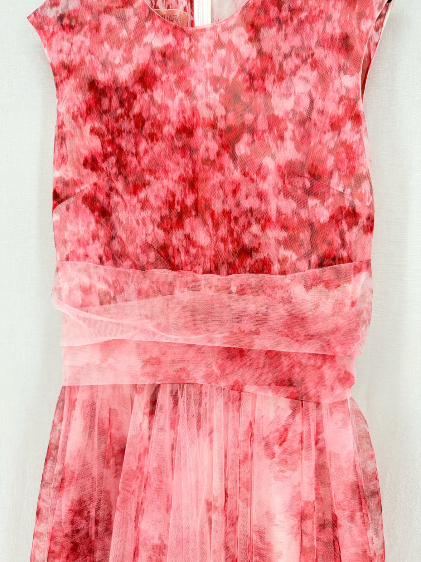 GIAMBATTISTA VALLI Red Floral Size Small Short Dress