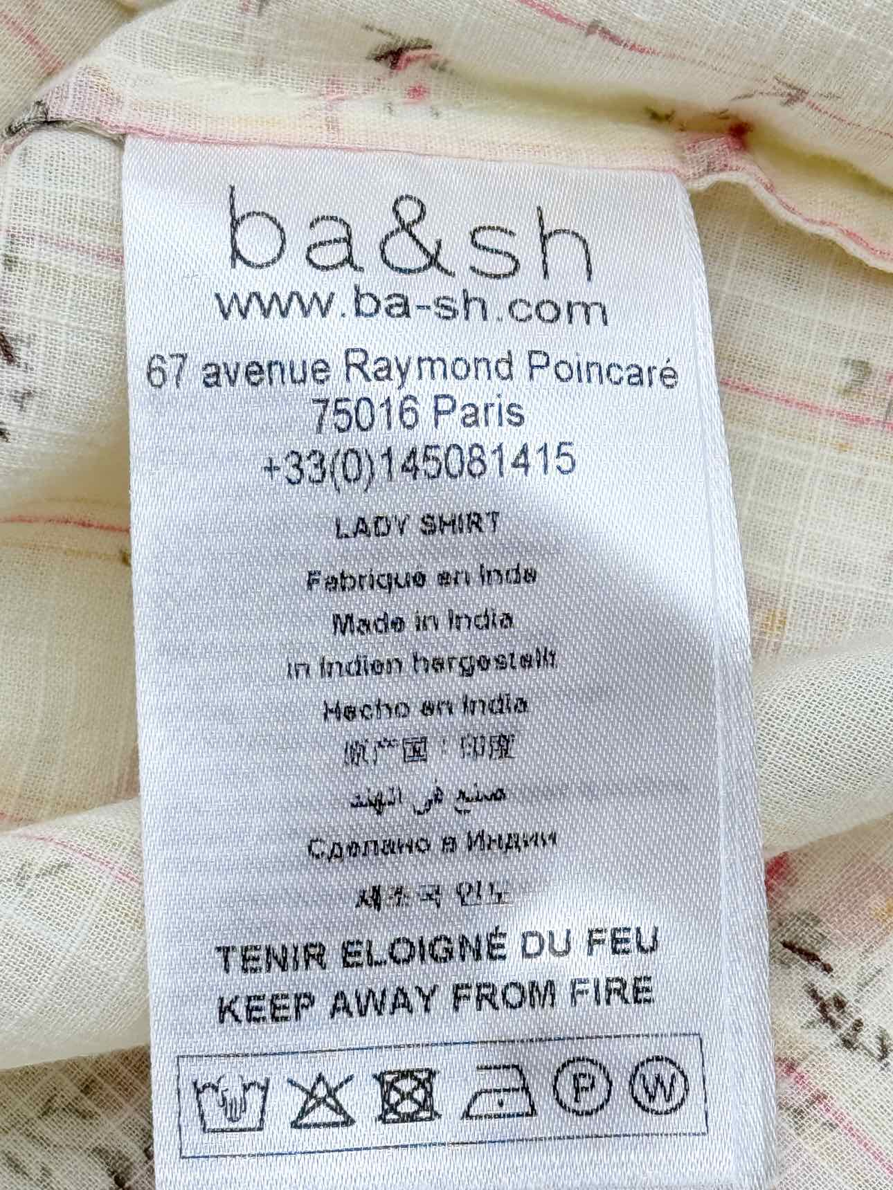 BA&SH Haby Peasant Beige Multicolor Size US 2 Blouse
