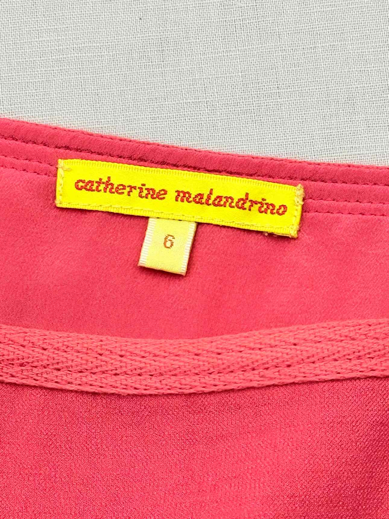 CATHERINE MALANDRINO Pink Size US 6 Knee Length Skirt